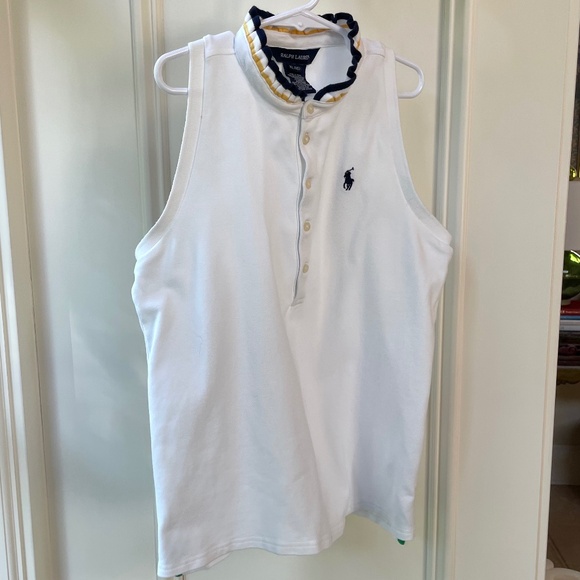 Ralph Lauren Girls Ruffle Collar Tank - Picture 4 of 5